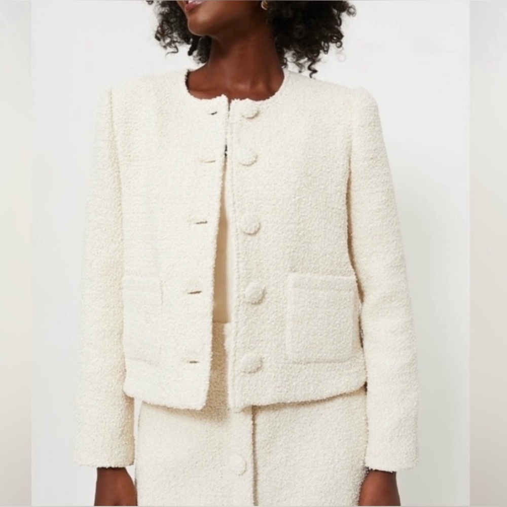 Tuckernuck Cream Bouclé Tailored Jacket